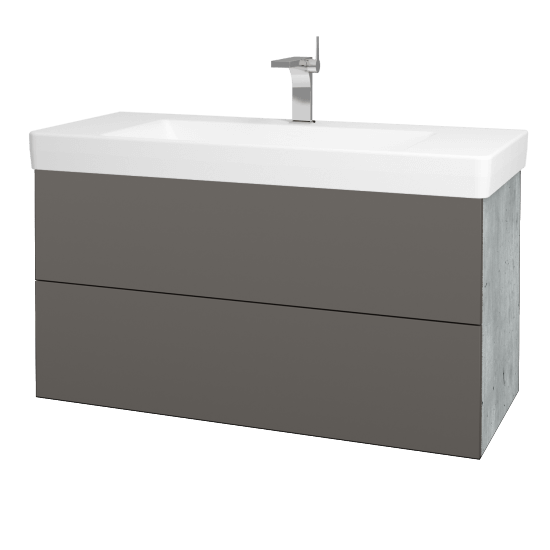 Umyvadlová skříňka VARIANTE SZZ2 105 pro umyvadlo Laufen Pro S - D01 Beton - N06 Lava