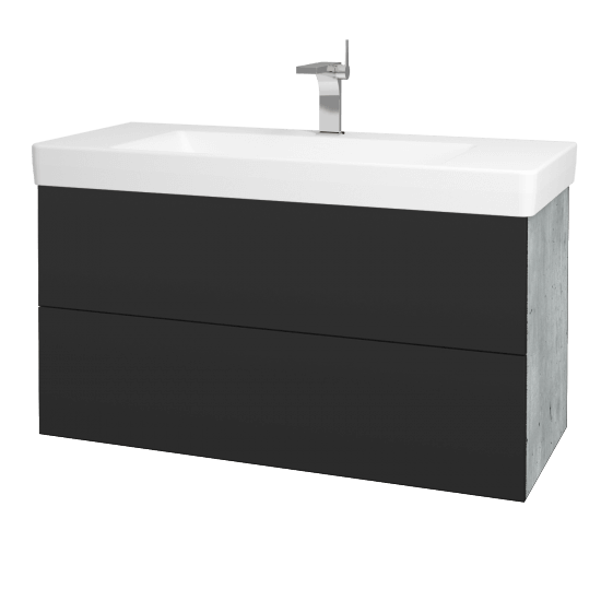 Umyvadlová skříňka VARIANTE SZZ2 105 pro umyvadlo Laufen Pro S - D01 Beton - N03 Graphite