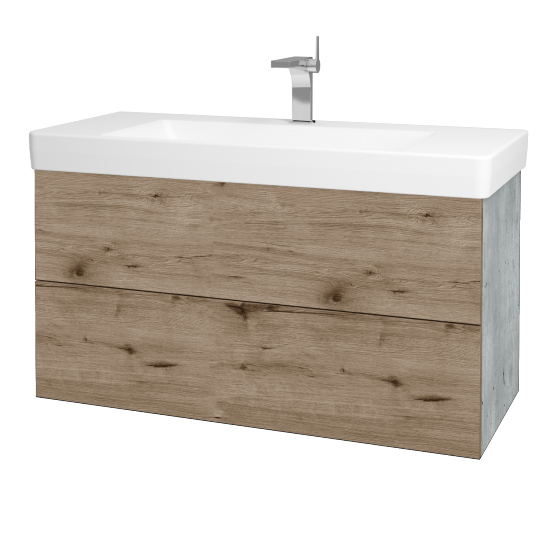 Umyvadlová skříňka VARIANTE SZZ2 105 pro umyvadlo Laufen Pro S - D01 Beton - D23 Herkules