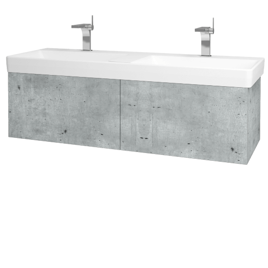 Koupelnová skříňka VARIANTE SZZ2 130 pro umyvadlo Laufen Pro S - D01 Beton - D01 Beton