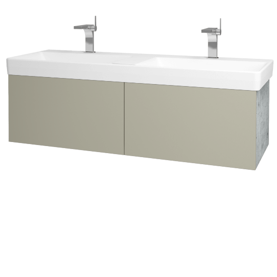 Umyvadlová skříňka VARIANTE SZZ2 130 pro umyvadlo Laufen Pro S - D01 Beton - M05 Béžová mat