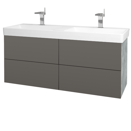 Umyvadlová skříňka VARIANTE SZZ4 130 pro umyvadlo Laufen Pro S - D01 Beton - N06 Lava
