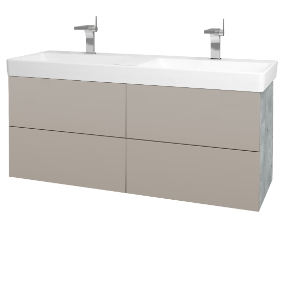 Umyvadlová skříňka VARIANTE SZZ4 130 pro umyvadlo Laufen Pro S - D01 Beton - N07 Stone