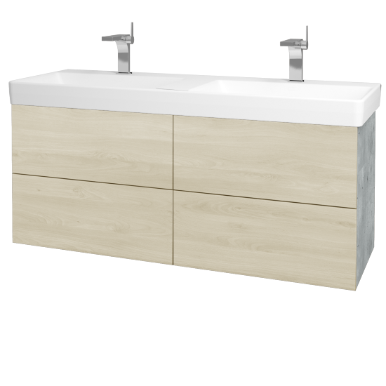 Umyvadlová skříňka VARIANTE SZZ4 130 pro umyvadlo Laufen Pro S - D01 Beton - D24 Ohio