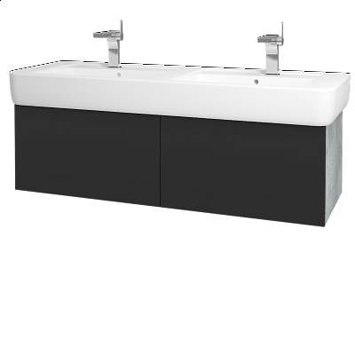 Koupelnová skříňka VARIANTE SZZ2 130  - D01 Beton - N03 Graphite