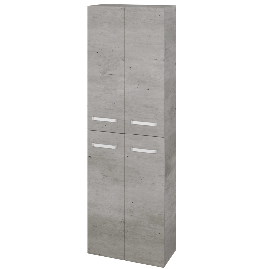 UNI SV1D4 50 Hochschrank  - D01 Beton - Griffes T01 - D01 Beton