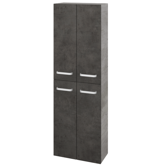 UNI SV1D4 50 Hochschrank  - D01 Beton - Griffes T01 - D16 Dark Beton