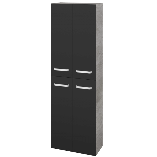 UNI SV1D4 50 Hochschrank  - D01 Beton - Griffes T01 - N03 Graphite