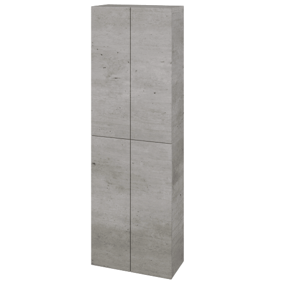 Vysoká skříň DOS SV1D4 50  - D01 Beton - Úchytka T00 (bez úchytky) - D01 Beton