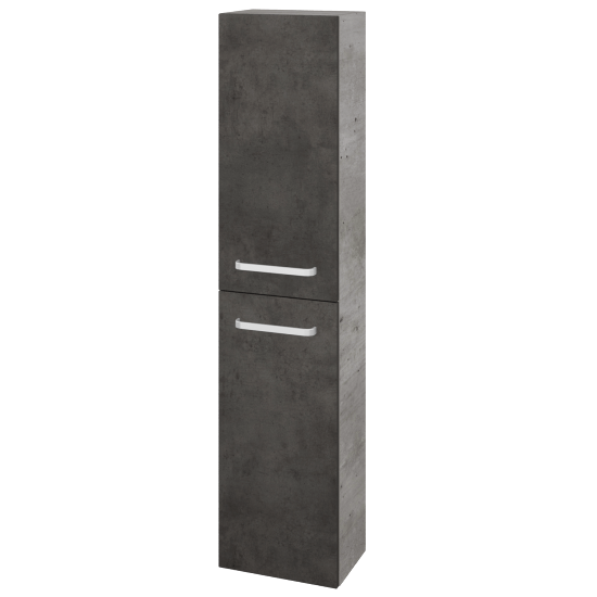 UNI SV1D2 35 Hochschrank  - D01 Beton - Griffes T01 - D16 Dark Beton - Links