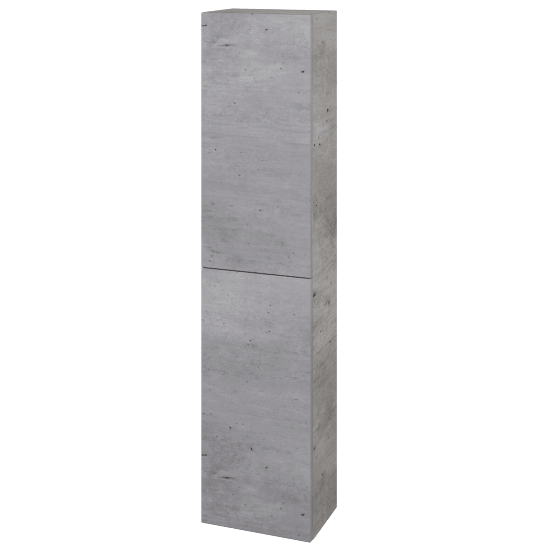 Vysoká skříň DOS SV1D2 35  - D01 Beton - Úchytka T00 (bez úchytky) - D01 Beton - Levé