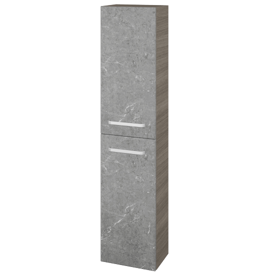 Vysoká skříň DOS SV1D2 35  - D03 Cafe - Úchytka T01 - D20 Galaxy - Levé