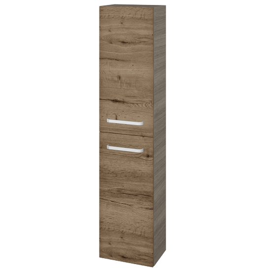 Vysoká skříň DOS SV1D2 35  - D03 Cafe - Úchytka T01 - D21 Tobacco - Levé