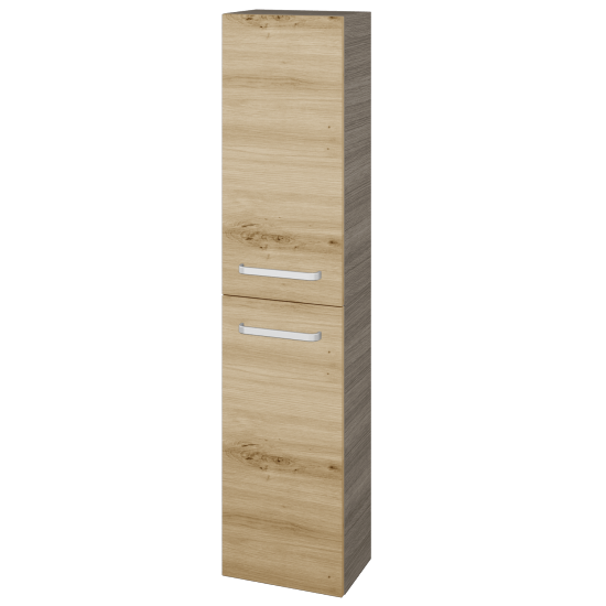 Vysoká skříň DOS SV1D2 35  - D03 Cafe - Úchytka T01 - D22 Karamel - Levé