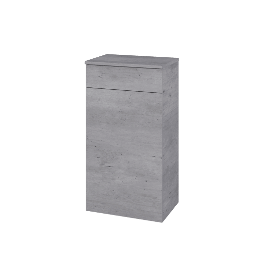 Nízká skříňka DOS SNDZ 50  - D01 Beton - Úchytka T00 (bez úchytky) - D01 Beton - Levé