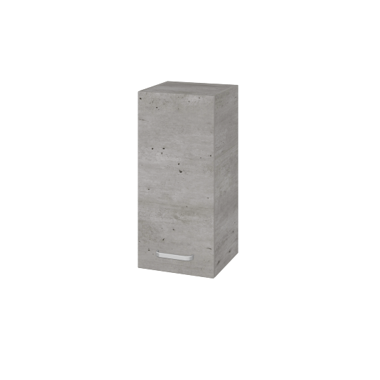 Hängeschrank UNI SYD 35  - D01 Beton - Griffes T01 - D01 Beton - Links