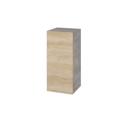Horní skříňka DOS SYD 35  - D01 Beton - Úchytka T00 (bez úchytky) - D15 Nebraska - Levé
