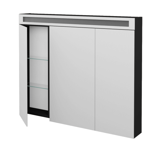 Spiegelschrank NEXT GA3O 100  - L03 Grau Metallic Lack Hochglanz