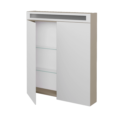 Spiegelschrank ORO GA2OE 70  - L04 Taupe Lack Hochglanz