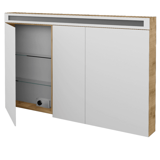 Spiegelschrank ORO GA3OE 130  - D09 Eiche Arlington