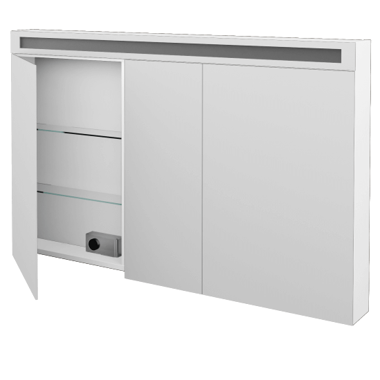 Spiegelschrank ORO GA3OE 130  - M01 Weiß Lack Matt