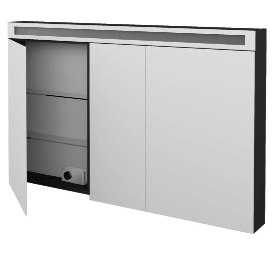 Spiegelschrank ORO GA3OE 130  - N03 Graphite