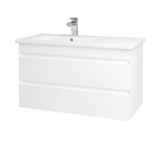 Koupelnová skříňka MAJESTY SZZ2 90  - L01 Bílá vysoký lesk - M01 Bílá mat
