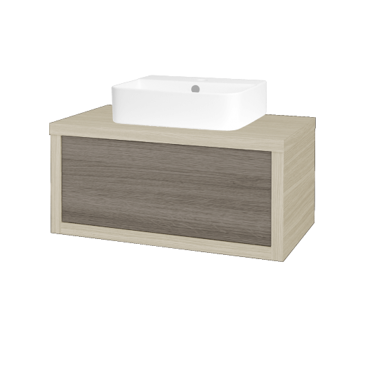 Badezimmerschrank MOVE SZZ 80 (Waschtisch Joy 3)  - D04 Eiche - D03 Cafe