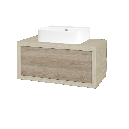 Umyvadlová skříňka STORM SZZ 80 (umyvadlo Joy 3)  - D04 Dub - D17 Colorado