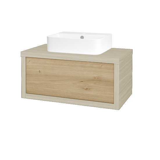 Umyvadlová skříňka STORM SZZ 80 (umyvadlo Joy 3)  - D04 Dub - D22 Karamel