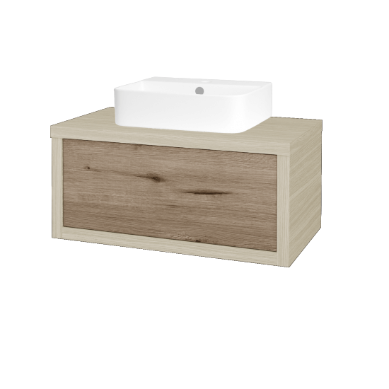 Umyvadlová skříňka STORM SZZ 80 (umyvadlo Joy 3)  - D04 Dub - D23 Herkules