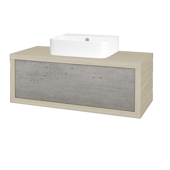Umyvadlová skříňka STORM SZZ 100 (umyvadlo Joy 3)  - D04 Dub - D01 Beton