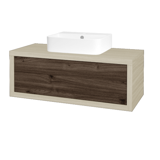 Umyvadlová skříňka STORM SZZ 100 (umyvadlo Joy 3)  - D04 Dub - D25 Teak