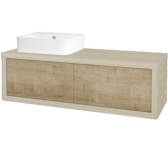 Badezimmerschrank MOVE SZZ2 120 (Waschtisch Joy 3)  - D04 Eiche - D09 Arlington - Links