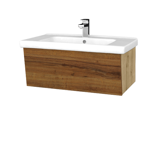 Koupelnová skříňka INVENCE SZZ 80 (umyvadlo Harmonia)  - D09 Arlington - D27 Cognac