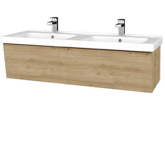 Koupelnová skříňka INVENCE SZZ 125 (dvojumyvadlo Harmonia)  - D09 Arlington - D22 Karamel