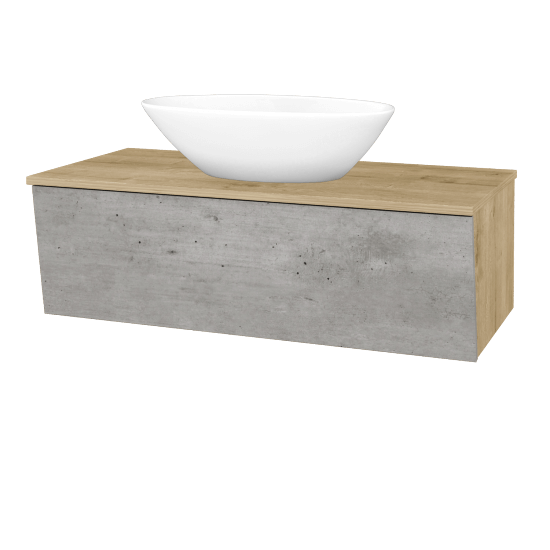 Koupelnová skříňka INVENCE SZZ 100 (umyvadlo Triumph)  - D09 Arlington - D01 Beton - Ne