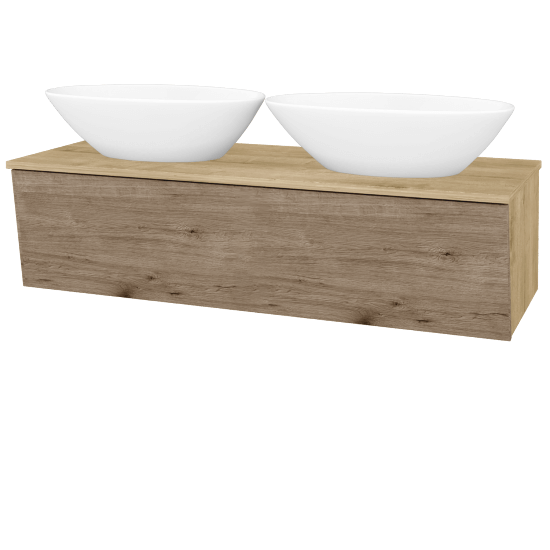 Koupelnová skříňka INVENCE SZZ 125 (2 umyvadla Triumph)  - D09 Arlington - D23 Herkules - Ne