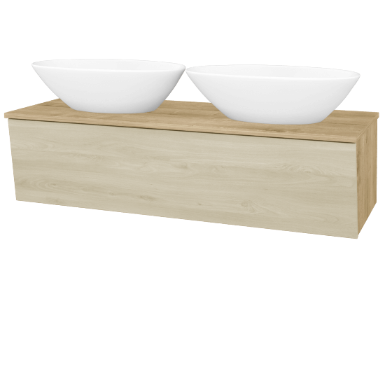 Koupelnová skříňka INVENCE SZZ 125 (2 umyvadla Triumph)  - D09 Arlington - D24 Ohio - Ne