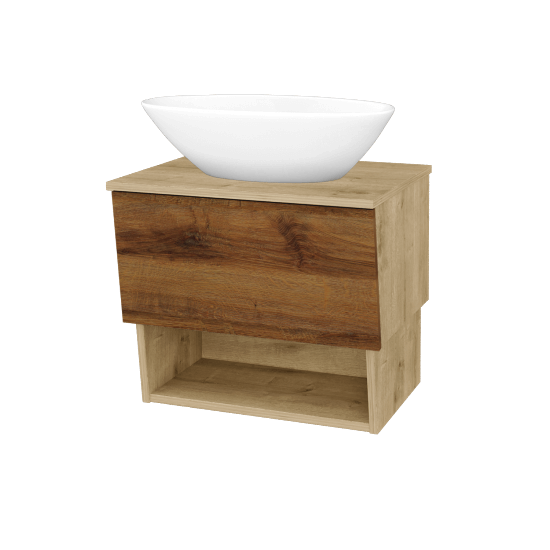 Koupelnová skříňka INVENCE SZZO 65 (umyvadlo Triumph)  - D09 Arlington - D27 Cognac - Ne