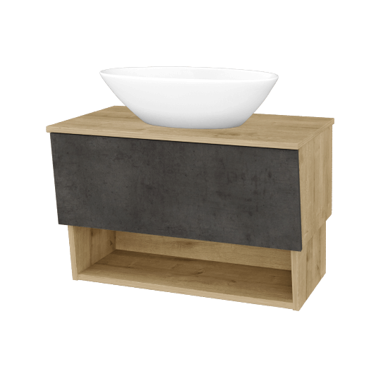 Koupelnová skříňka INVENCE SZZO 80 (umyvadlo Triumph)  - D09 Arlington - D16 Beton tmavý - Ne