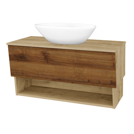 Koupelnová skříňka INVENCE SZZO 100 (umyvadlo Triumph)  - D09 Arlington - D27 Cognac - Ne