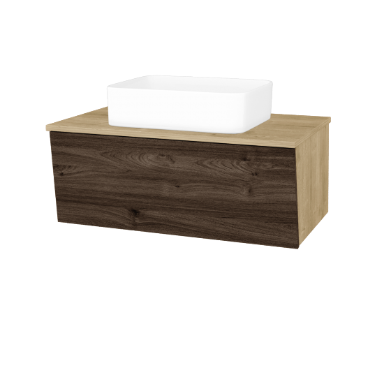 Koupelnová skříňka INVENCE SZZ 80 (umyvadlo Joy)  - D09 Arlington - D25 Teak - Ne