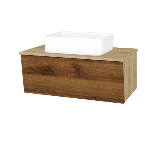Koupelnová skříňka INVENCE SZZ 80 (umyvadlo Joy)  - D09 Arlington - D27 Cognac - Ne