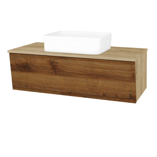 Koupelnová skříňka INVENCE SZZ 100 (umyvadlo Joy)  - D09 Arlington - D27 Cognac - Ne