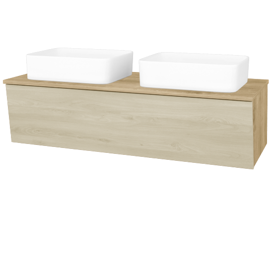 Koupelnová skříňka INVENCE SZZ 125 (2 umyvadla Joy)  - D09 Arlington - D24 Ohio - Ne