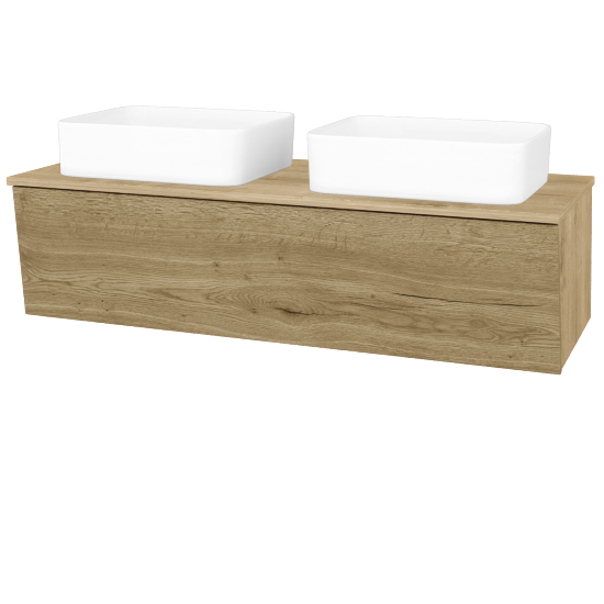 Koupelnová skříňka INVENCE SZZ 125 (2 umyvadla Joy)  - D09 Arlington - D26 Ontario - Ne