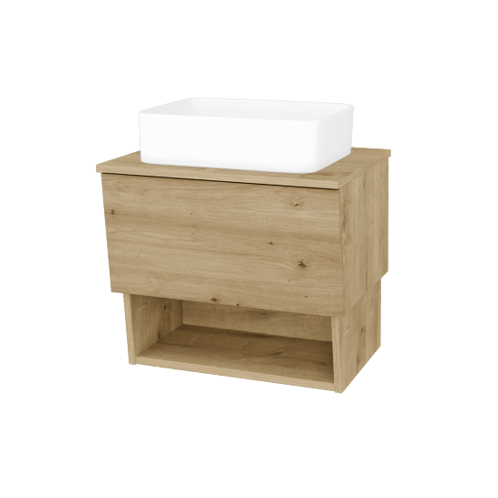 Koupelnová skříňka INVENCE SZZO 65 (umyvadlo Joy)  - D09 Arlington - D22 Karamel - Ne