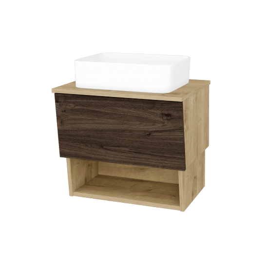 Koupelnová skříňka INVENCE SZZO 65 (umyvadlo Joy)  - D09 Arlington - D25 Teak - Ne