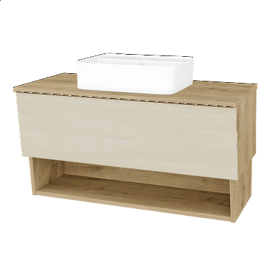 Koupelnová skříňka INVENCE SZZO 100 (umyvadlo Joy 2)  - D09 Arlington - D02 Bříza